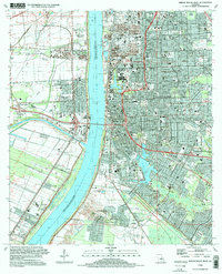 Download a high-resolution, GPS-compatible USGS topo map for Baton Rouge West, LA (1998 edition)