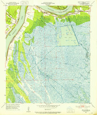 Download a high-resolution, GPS-compatible USGS topo map for Belle Chasse, LA (1952 edition)