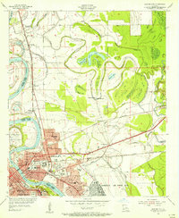 1955 Map of Bossier City, LA, 1956 Print