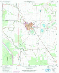1965 Map of Bunkie, 1992 Print