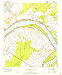 preview thumbnail of historical topo map of Bossier County, LA in 1953