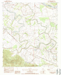Download a high-resolution, GPS-compatible USGS topo map for Cloutierville, LA (1984 edition)