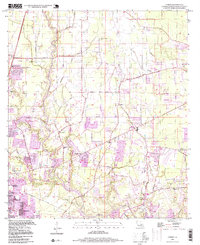 preview thumbnail of historical topo map of East Baton Rouge County, LA in 1996
