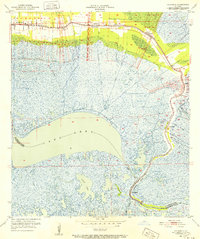Download a high-resolution, GPS-compatible USGS topo map for Delacroix, LA (1952 edition)