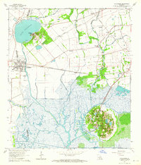 1963 Map of Delcambre, 1964 Print