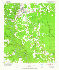 1953 Map of Denham Springs, LA, 1954 Print