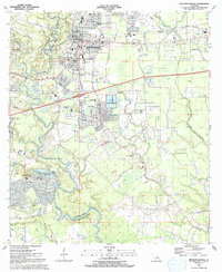 preview thumbnail of historical topo map of Denham Springs, LA in 1991