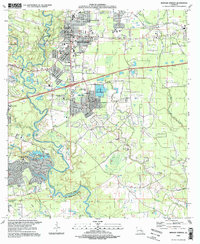 Download a high-resolution, GPS-compatible USGS topo map for Denham Springs, LA (1998 edition)
