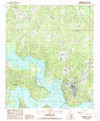 Download a high-resolution, GPS-compatible USGS topo map for Farmerville, LA (1988 edition)