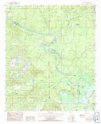 preview thumbnail of historical topo map of Grant County, LA in 1985