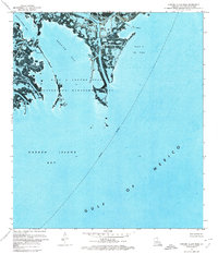 Download a high-resolution, GPS-compatible USGS topo map for Garden Island Pass, LA (1974 edition)