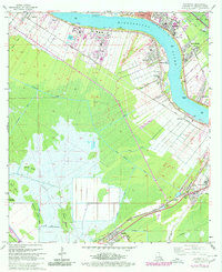 Download a high-resolution, GPS-compatible USGS topo map for Hahnville, LA (1980 edition)