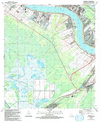 preview thumbnail of historical topo map of Hahnville, LA in 1992