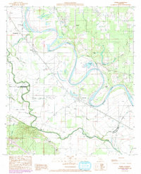Download a high-resolution, GPS-compatible USGS topo map for Hanna, LA (1992 edition)
