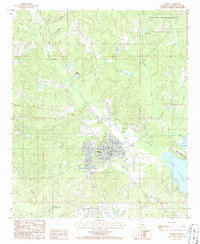 Download a high-resolution, GPS-compatible USGS topo map for Homer, LA (1986 edition)