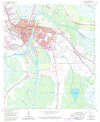 Download a high-resolution, GPS-compatible USGS topo map for Houma, LA (1985 edition)