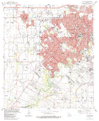 Download a high-resolution, GPS-compatible USGS topo map for Lafayette, LA (1983 edition)