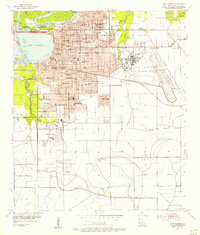 1955 Map of Lake Charles, LA, 1956 Print