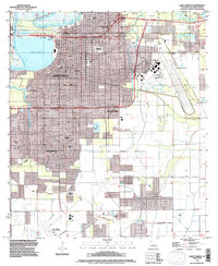 Download a high-resolution, GPS-compatible USGS topo map for Lake Charles, LA (1996 edition)