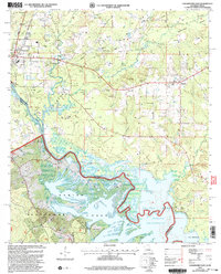Download a high-resolution, GPS-compatible USGS topo map for Logansport East, LA (2004 edition)