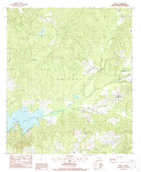 preview thumbnail of historical topo map of Sabine County, LA in 1988