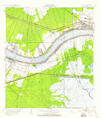 Download a high-resolution, GPS-compatible USGS topo map for Luling, LA (1958 edition)