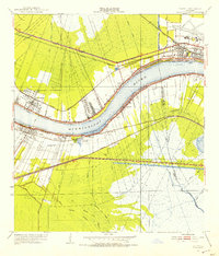 Download a high-resolution, GPS-compatible USGS topo map for Luling, LA (1953 edition)