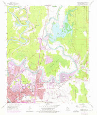 Download a high-resolution, GPS-compatible USGS topo map for Monroe North, LA (1975 edition)