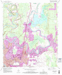 Download a high-resolution, GPS-compatible USGS topo map for Monroe North, LA (1995 edition)