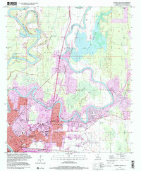 Download a high-resolution, GPS-compatible USGS topo map for Monroe North, LA (2001 edition)