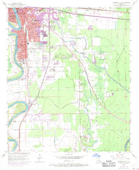 Download a high-resolution, GPS-compatible USGS topo map for Monroe South, LA (1969 edition)