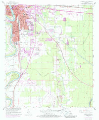 Download a high-resolution, GPS-compatible USGS topo map for Monroe South, LA (1986 edition)