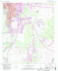 Download a high-resolution, GPS-compatible USGS topo map for Monroe South, LA (1995 edition)
