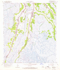 1963 Map of Montegut, 1966 Print