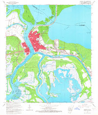 1966 Map of Morgan City, LA, 1967 Print