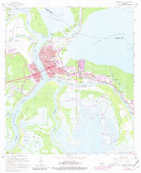 1966 Map of Morgan City, LA, 1981 Print