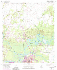 Download a high-resolution, GPS-compatible USGS topo map for Moss Bluff, LA (1984 edition)