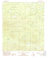 preview thumbnail of historical topo map of Grant County, LA in 1985