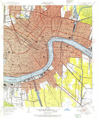 Download a high-resolution, GPS-compatible USGS topo map for New Orleans East, LA (1953 edition)