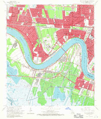 preview thumbnail of historical topo map of Jefferson County, LA in 1965