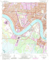 Download a high-resolution, GPS-compatible USGS topo map for New Orleans West, LA (1989 edition)
