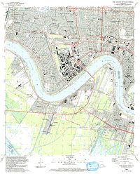 Download a high-resolution, GPS-compatible USGS topo map for New Orleans West, LA (1992 edition)