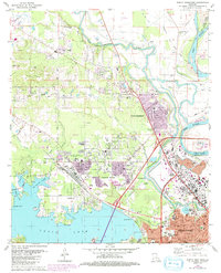 preview thumbnail of historical topo map of Caddo County, LA in 1980