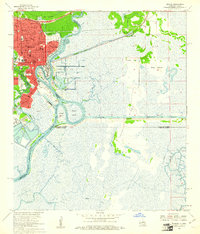 preview thumbnail of historical topo map of Orange, TX in 1960
