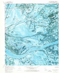 Download a high-resolution, GPS-compatible USGS topo map for Pass A Loutre West, LA (1974 edition)