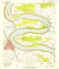 Download a high-resolution, GPS-compatible USGS topo map for Plaquemine, LA (1954 edition)