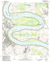 Download a high-resolution, GPS-compatible USGS topo map for Plaquemine, LA (1992 edition)