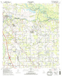 Download a high-resolution, GPS-compatible USGS topo map for Prairieville, LA (1991 edition)