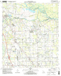 Download a high-resolution, GPS-compatible USGS topo map for Prairieville, LA (1998 edition)
