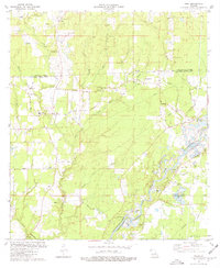 preview thumbnail of historical topo map of East Baton Rouge County, LA in 1980
